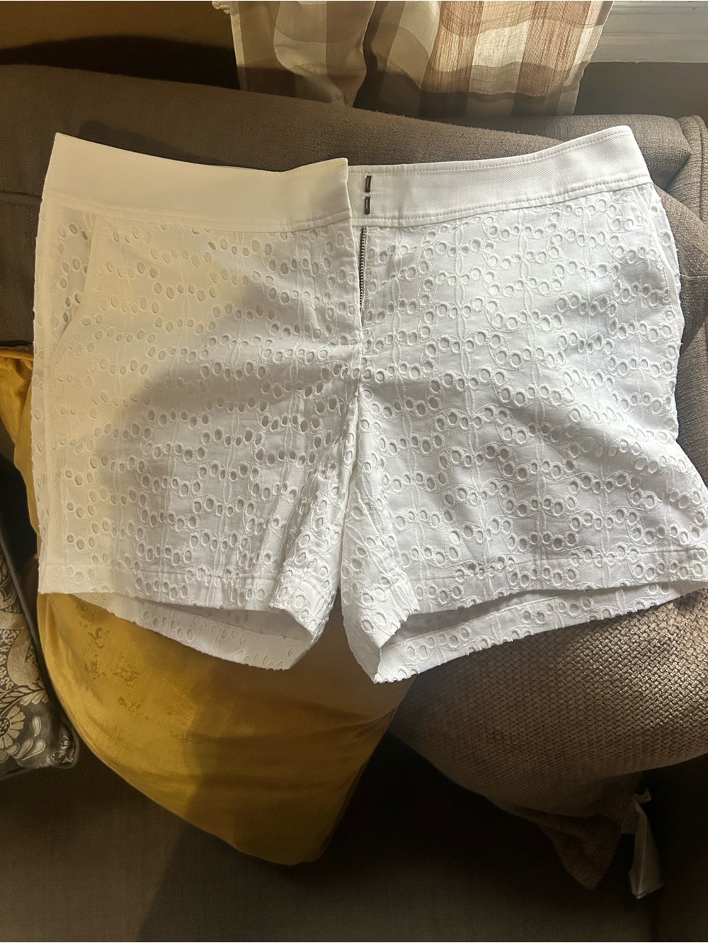 Vineyard Vines White Eyelet Cotton Shorts
